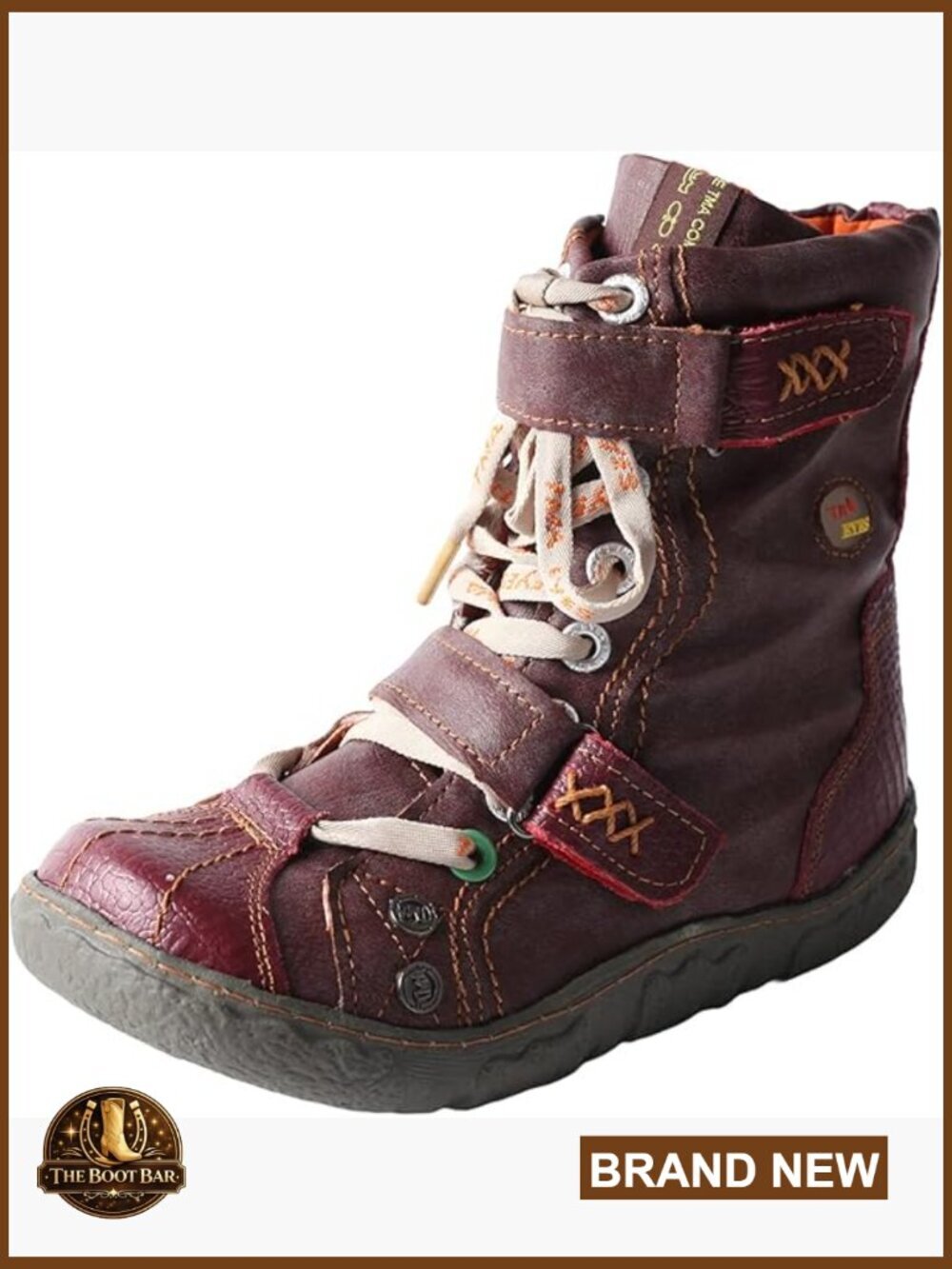 Double-Strap PU Leather Bootie with Faux Fur Lining
